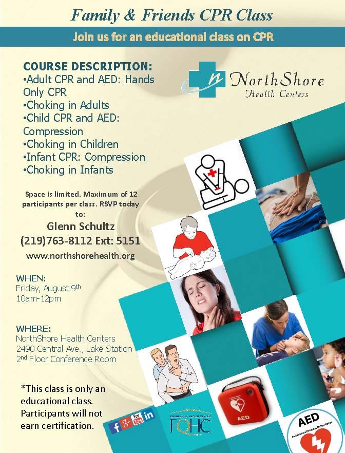 Family and Friends CPR Class Flyer August 2019