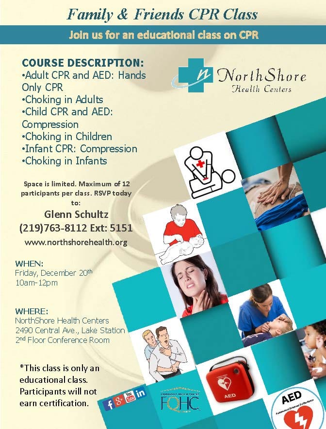 Family and Friends CPR Class Flyer Dec