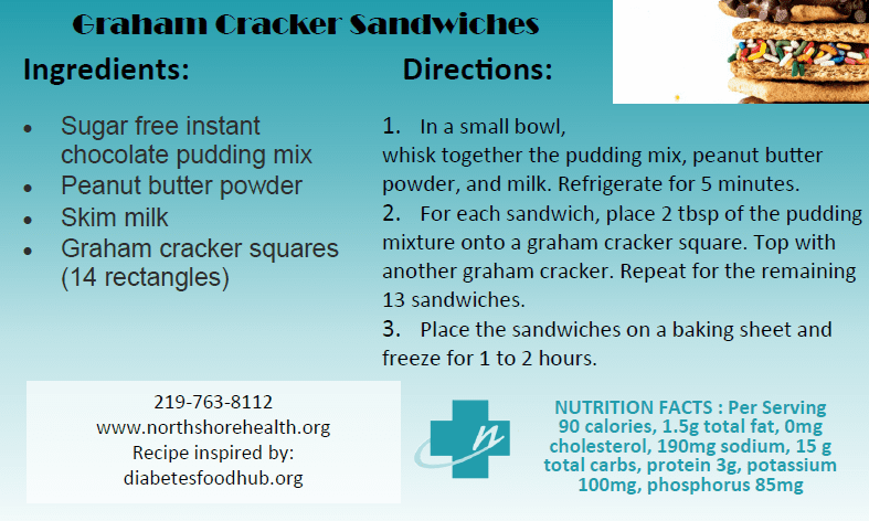 Diabetic Friendly Graham Cracker Sandwich Recipe