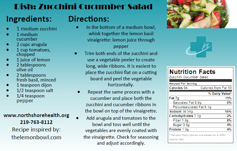 Zucchini Cucumber Salad